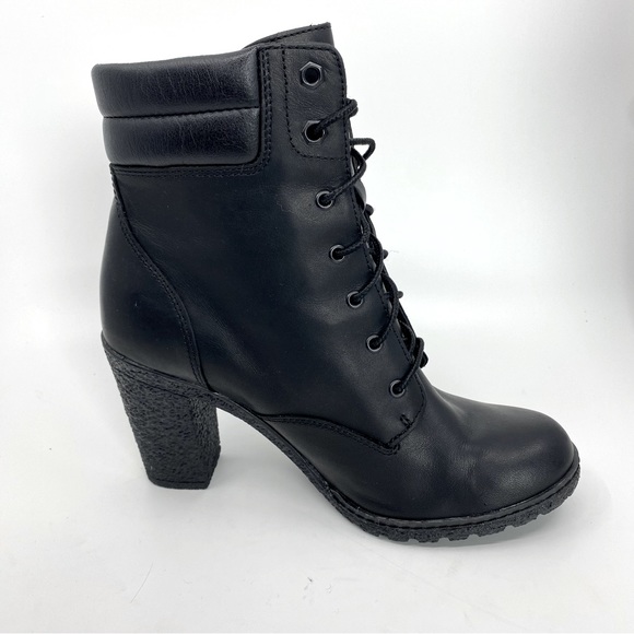 Timberland Women's Tillston 6 Inch Black Full Grain Leather Boot A2B56 SZ 7.5 - Picture 4 of 16